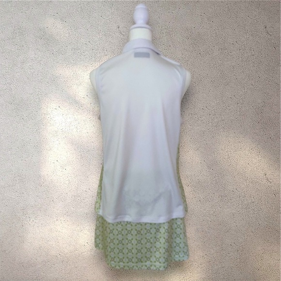 PGA Tour Ladies 2-Piece Golf Set Sleeveless Polo Top M & Skort S White & Green - Picture 9 of 16